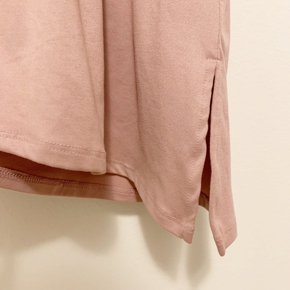 Nordstrom Gibson Pink Asymmetrical Ruffle Hem Tank - Picture 4 of 7